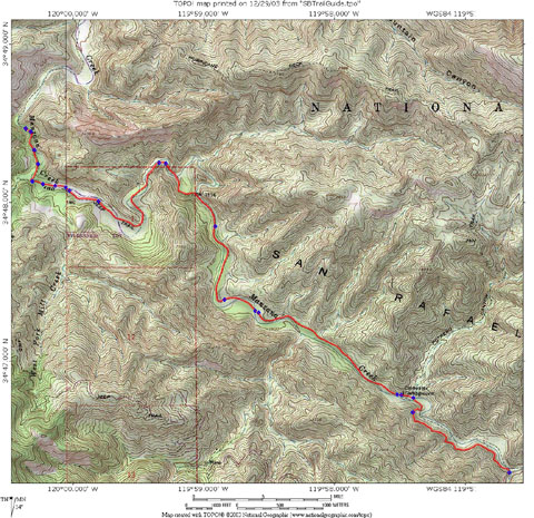 Dabney Cabin Trail Map