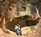 OP003 Large boulder with plaque