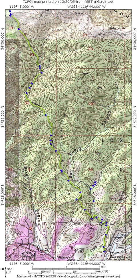 Arroyo Burro South Map