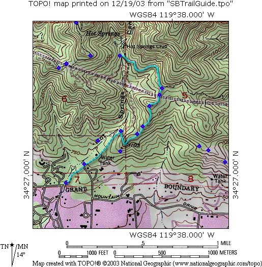 Hot Springs Trail Map